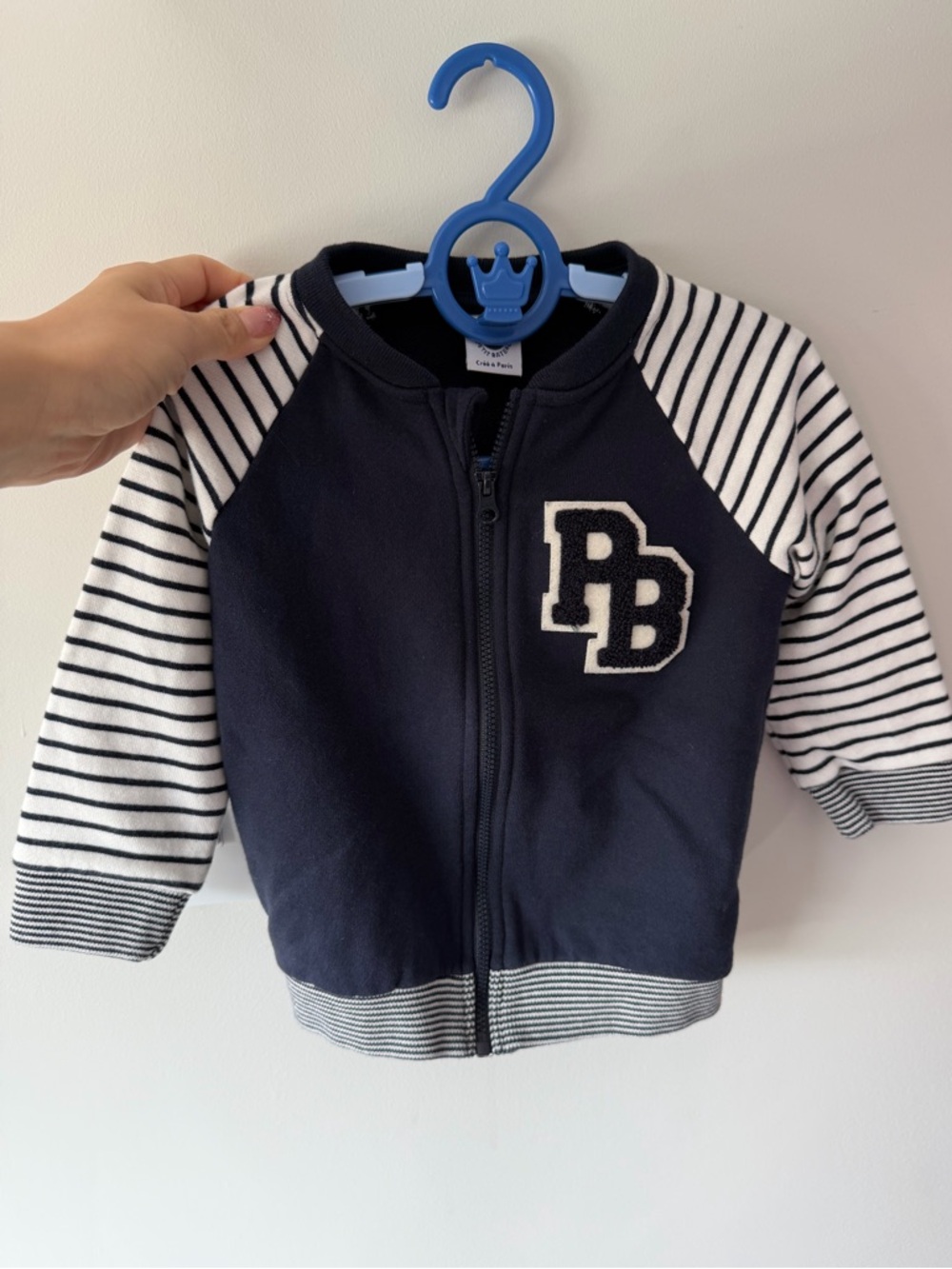 Petit Bateau light varsity jacket - 24 months